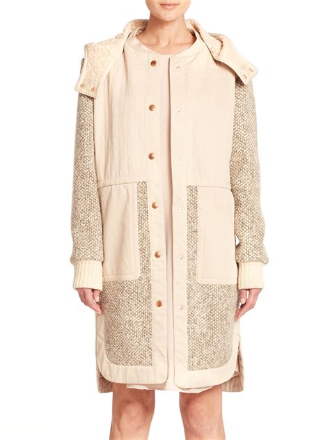 see by chloe quilted coat